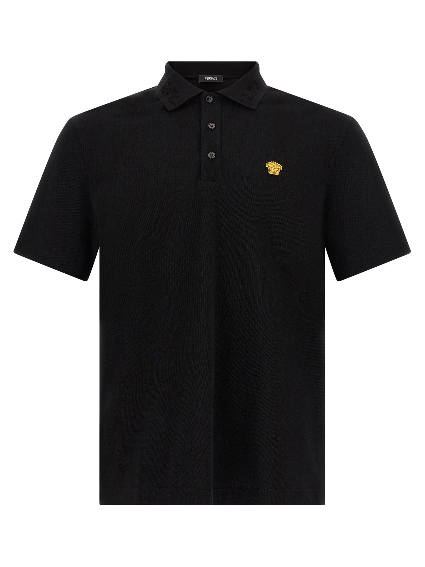 Black Cotton Polo Shirt