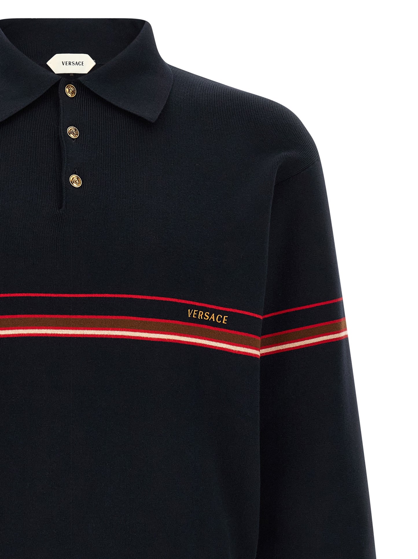 Blue Cotton Polo Shirt