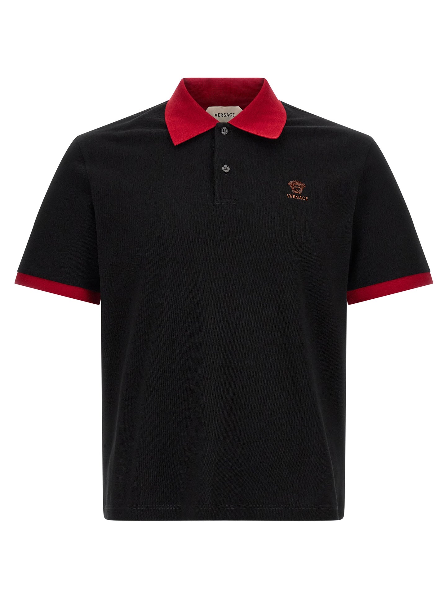 Black Cotton Polo Shirt