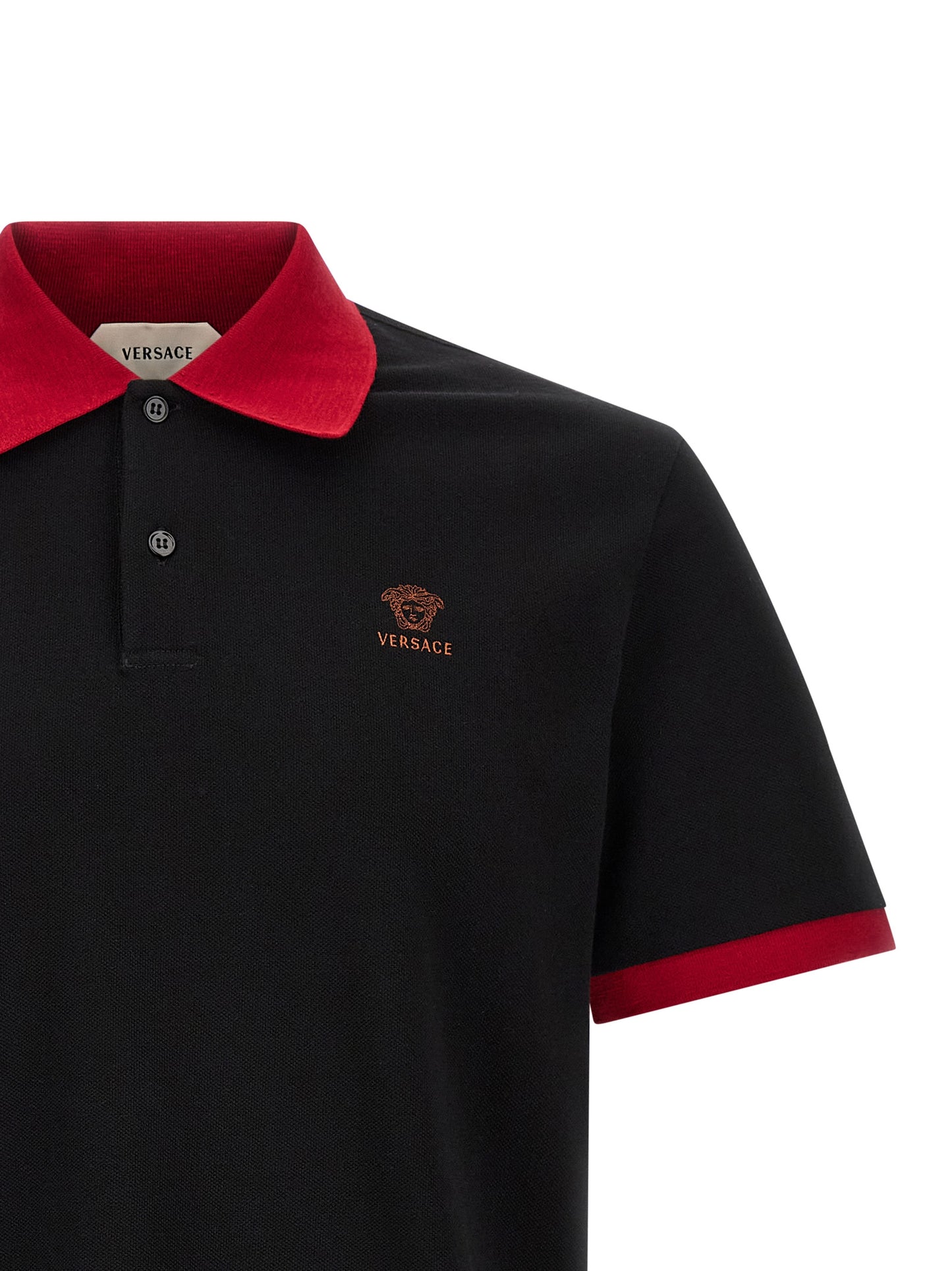 Black Cotton Polo Shirt