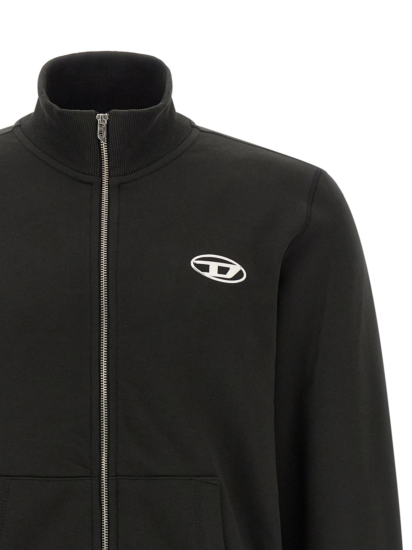 Black Cotton Sweatshirt