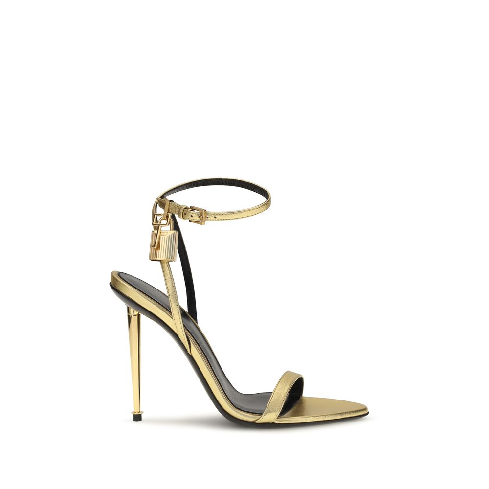 Gold Lamb Ovis Aries Stiletto Heel Sandals