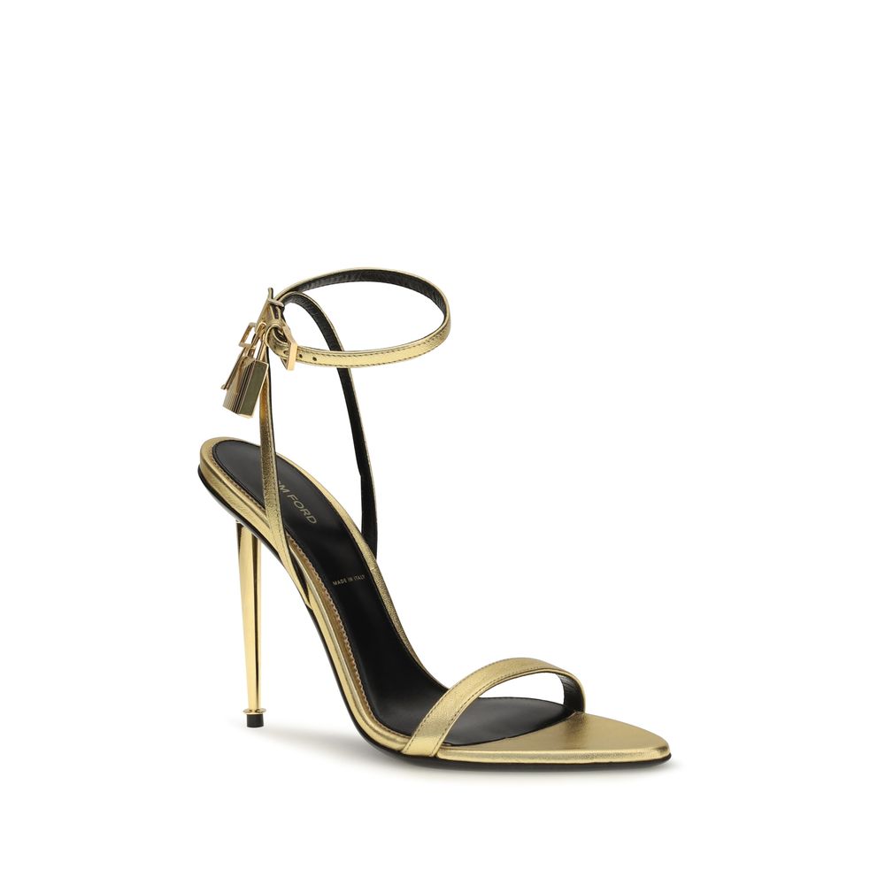 Gold Lamb Ovis Aries Stiletto Heel Sandals