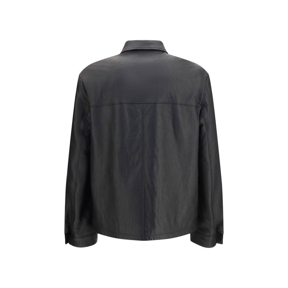 Black Lamb Ovis Aries Leather Jacket