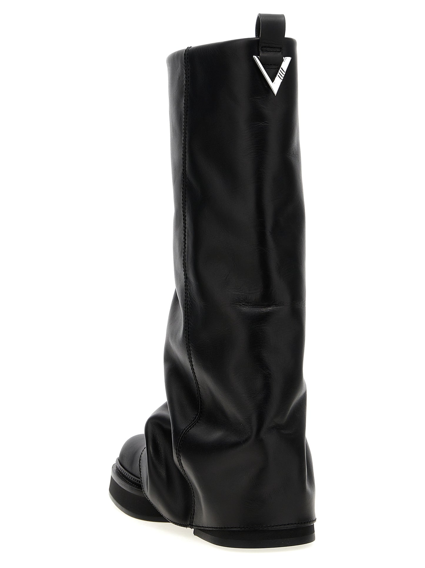 Black Calfskin Over The Knee