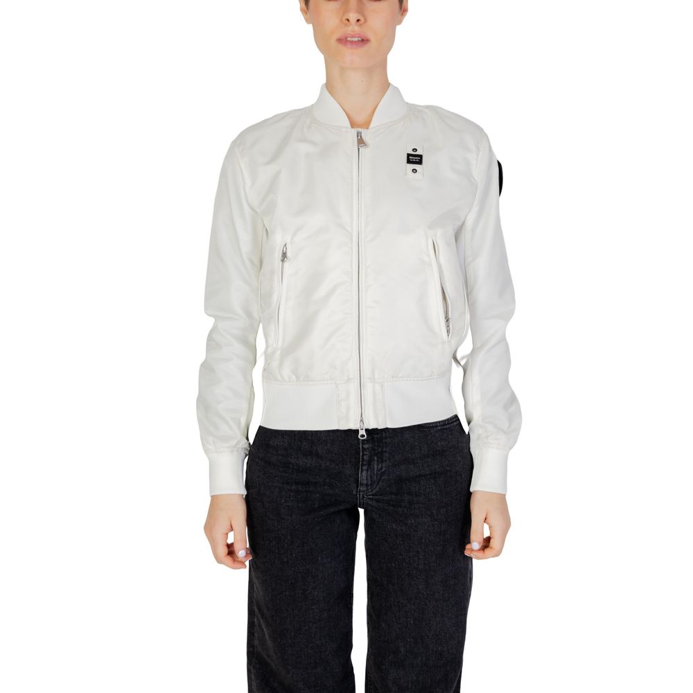 White Polyamide Bomber