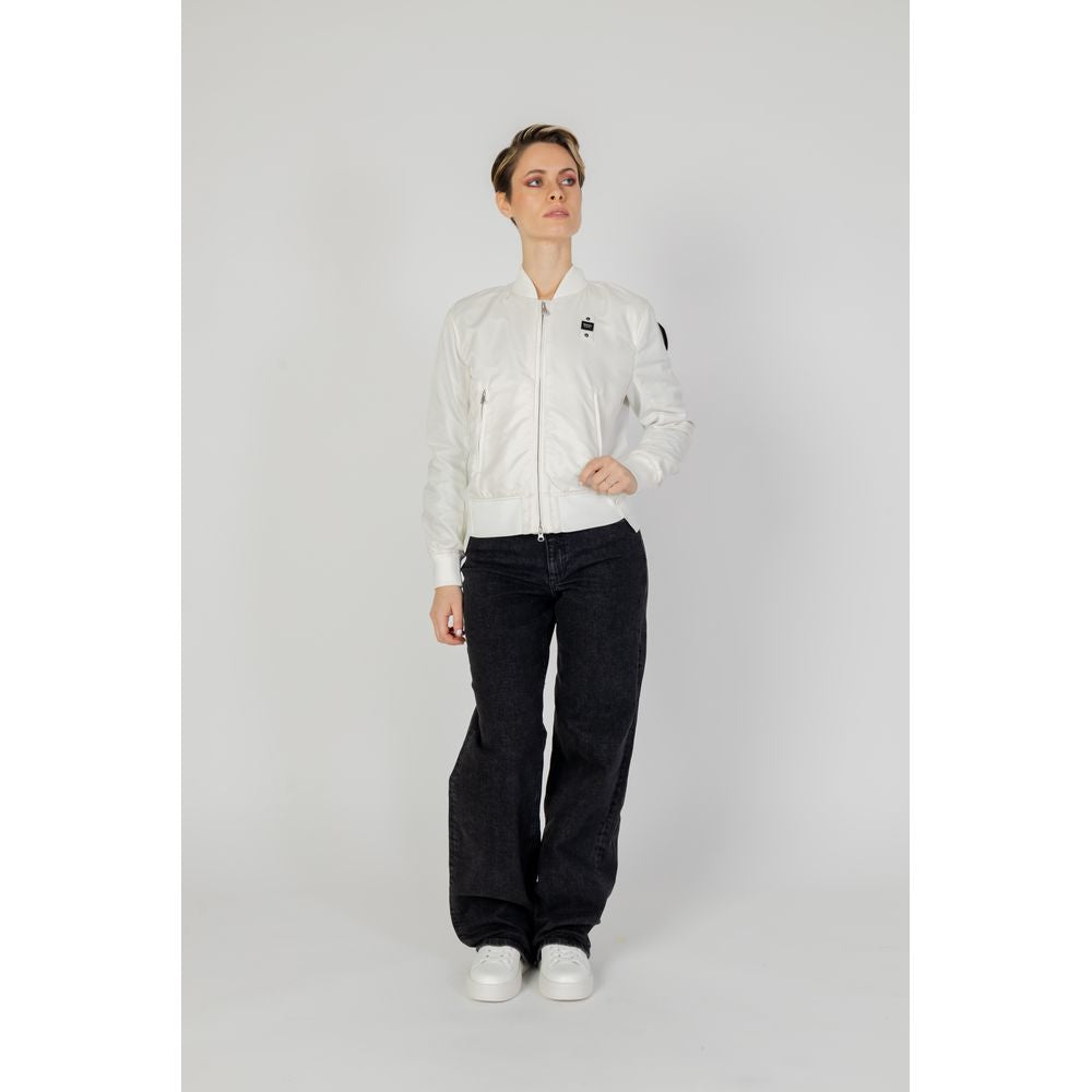 White Polyamide Bomber