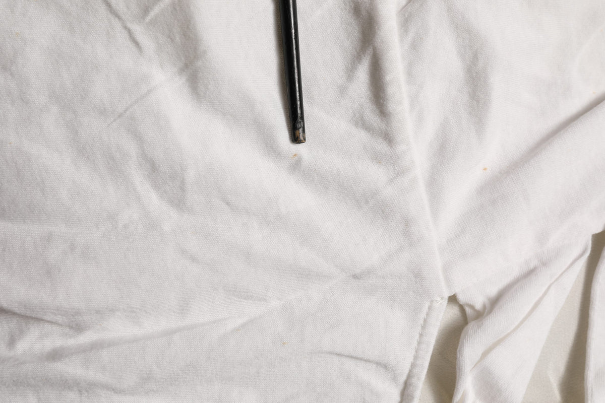 Off White Silk Sheer Round Neck Short Sleeves Blouse Top
