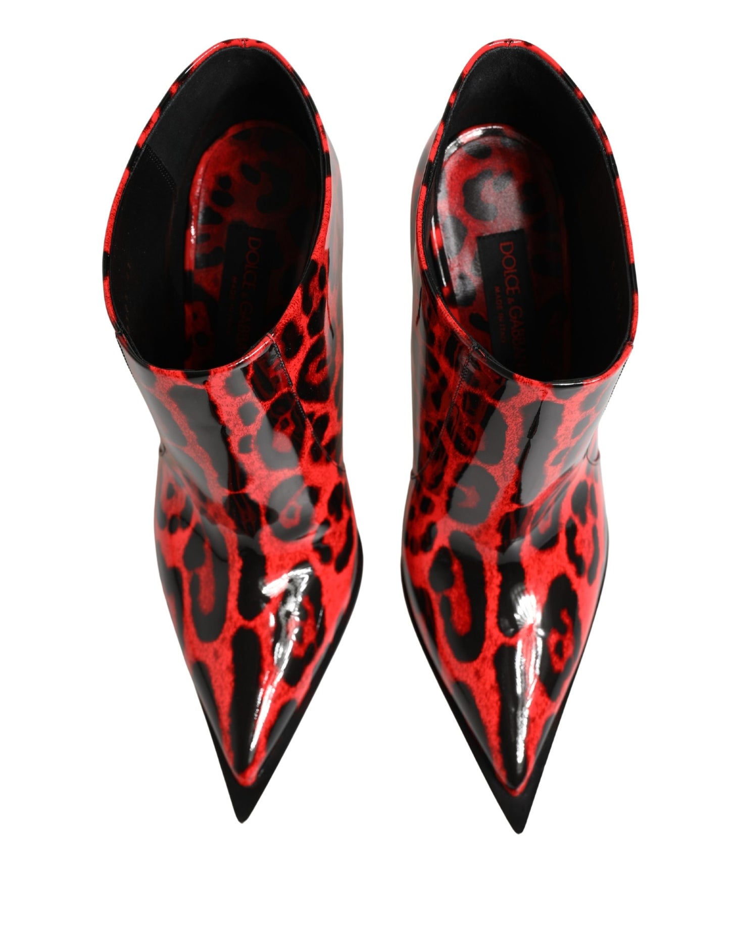 Red Leopard Cardinale Ankle Boots Shoes
