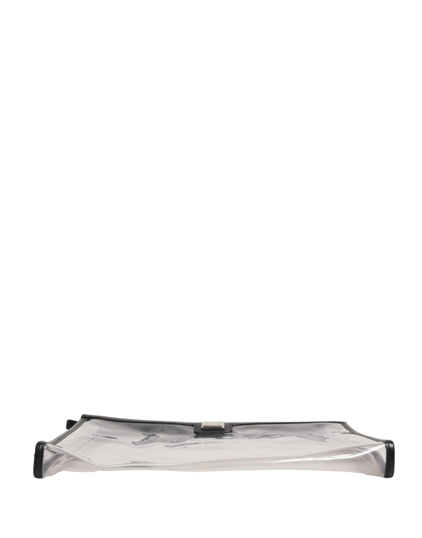 Transparent PVC Clutch Pouch Purse Branded Logo Plaque Bag