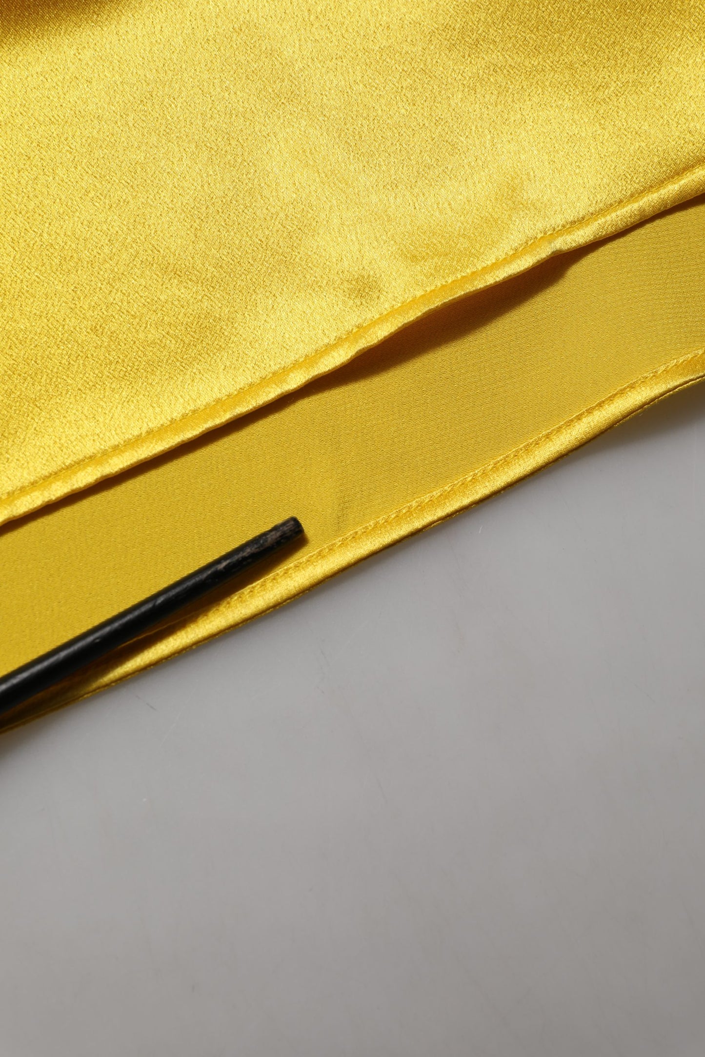 Yellow Silk Collared Button Down Maxi Dress