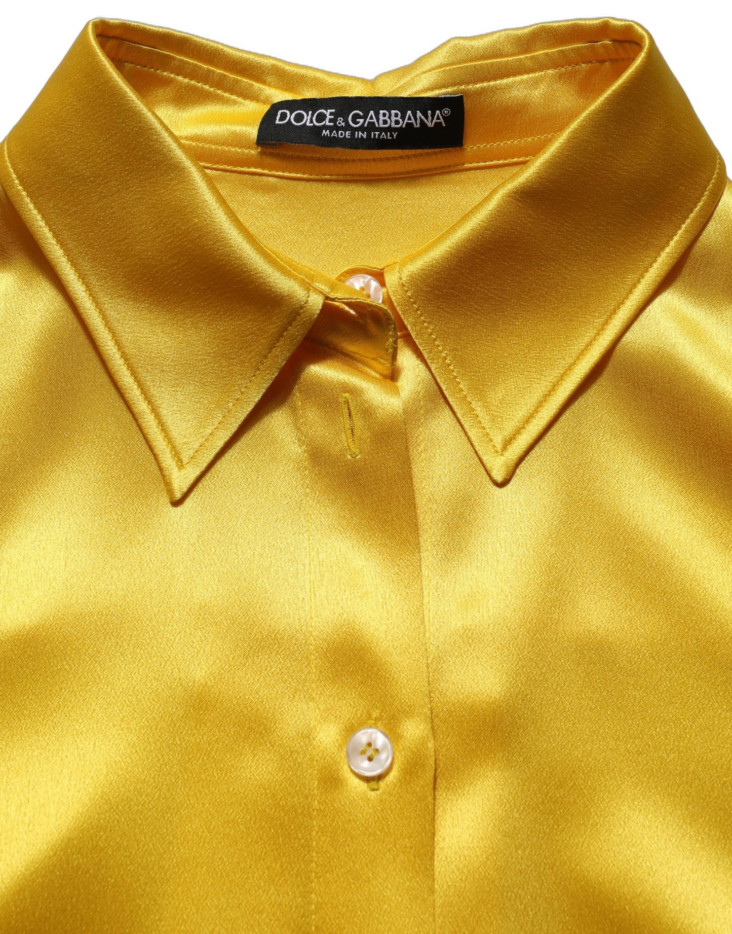 Yellow Silk Collared Button Down Maxi Dress