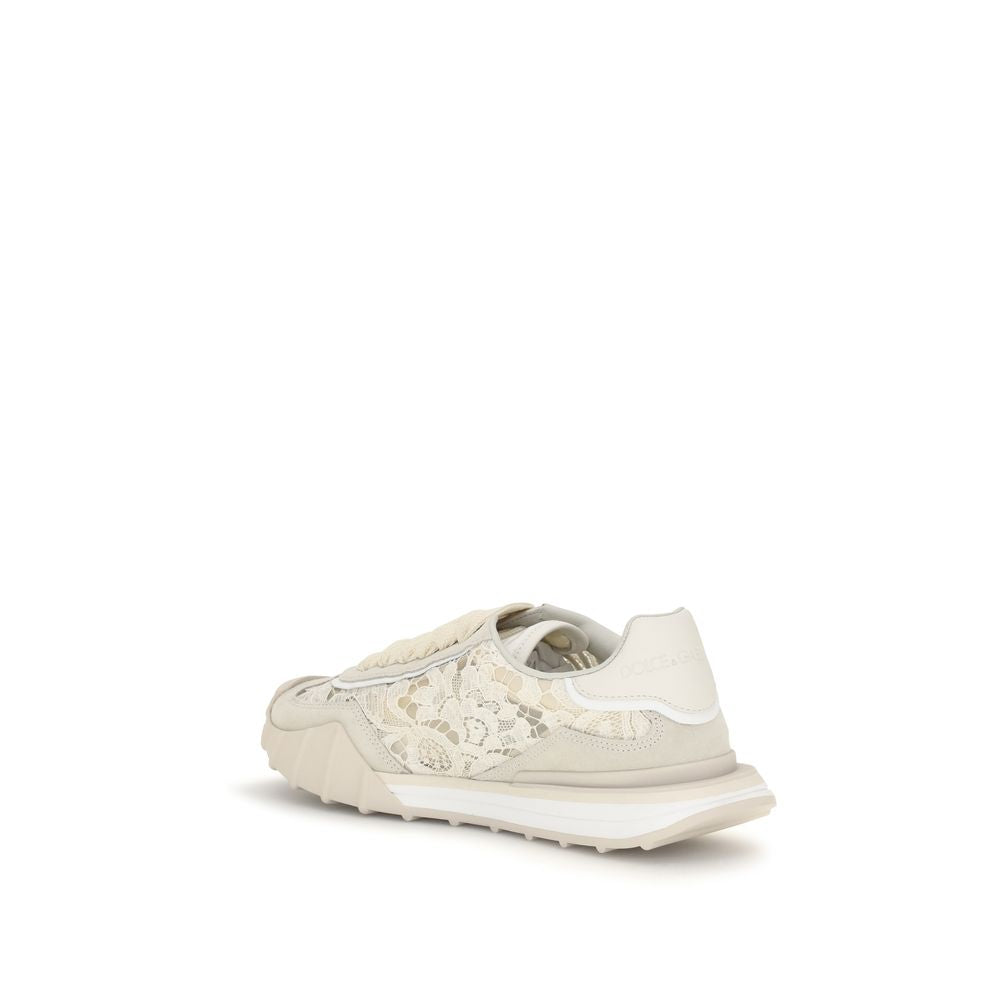 Beige Calf Leather Bos Taurus Sneakers