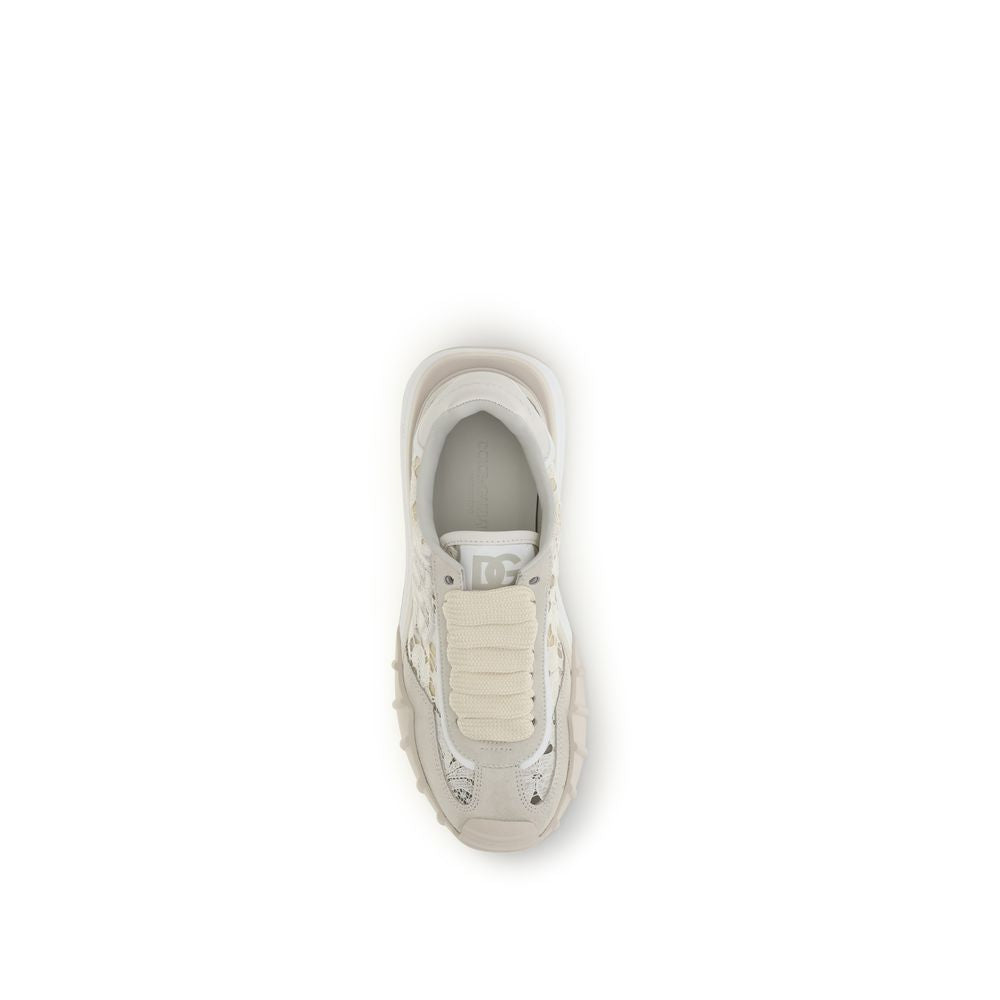 Beige Calf Leather Bos Taurus Sneakers