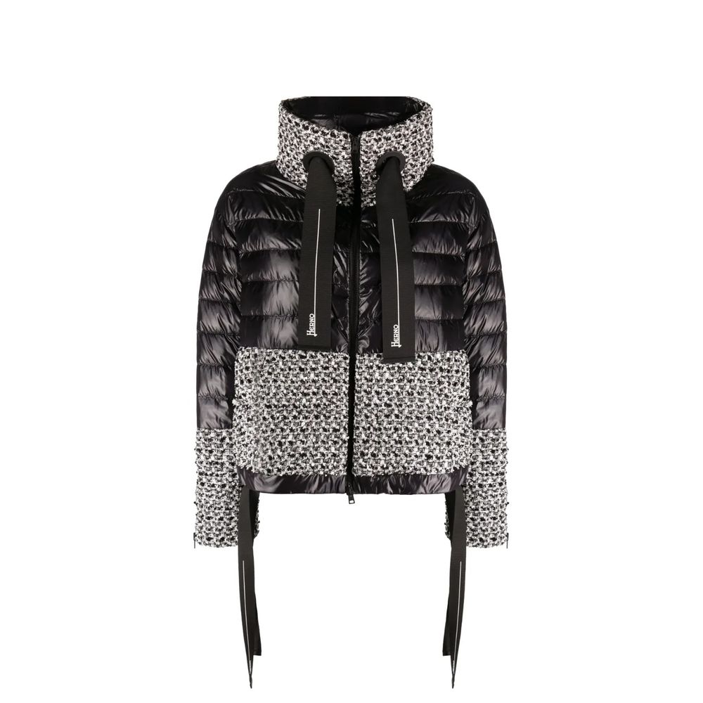 Black Polyamide Full-Length Jacket