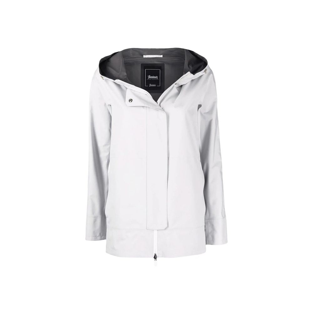 Gray Polyester Shell Jacket