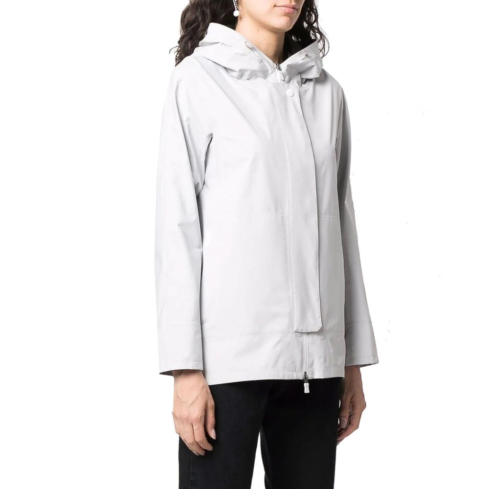 Gray Polyester Shell Jacket
