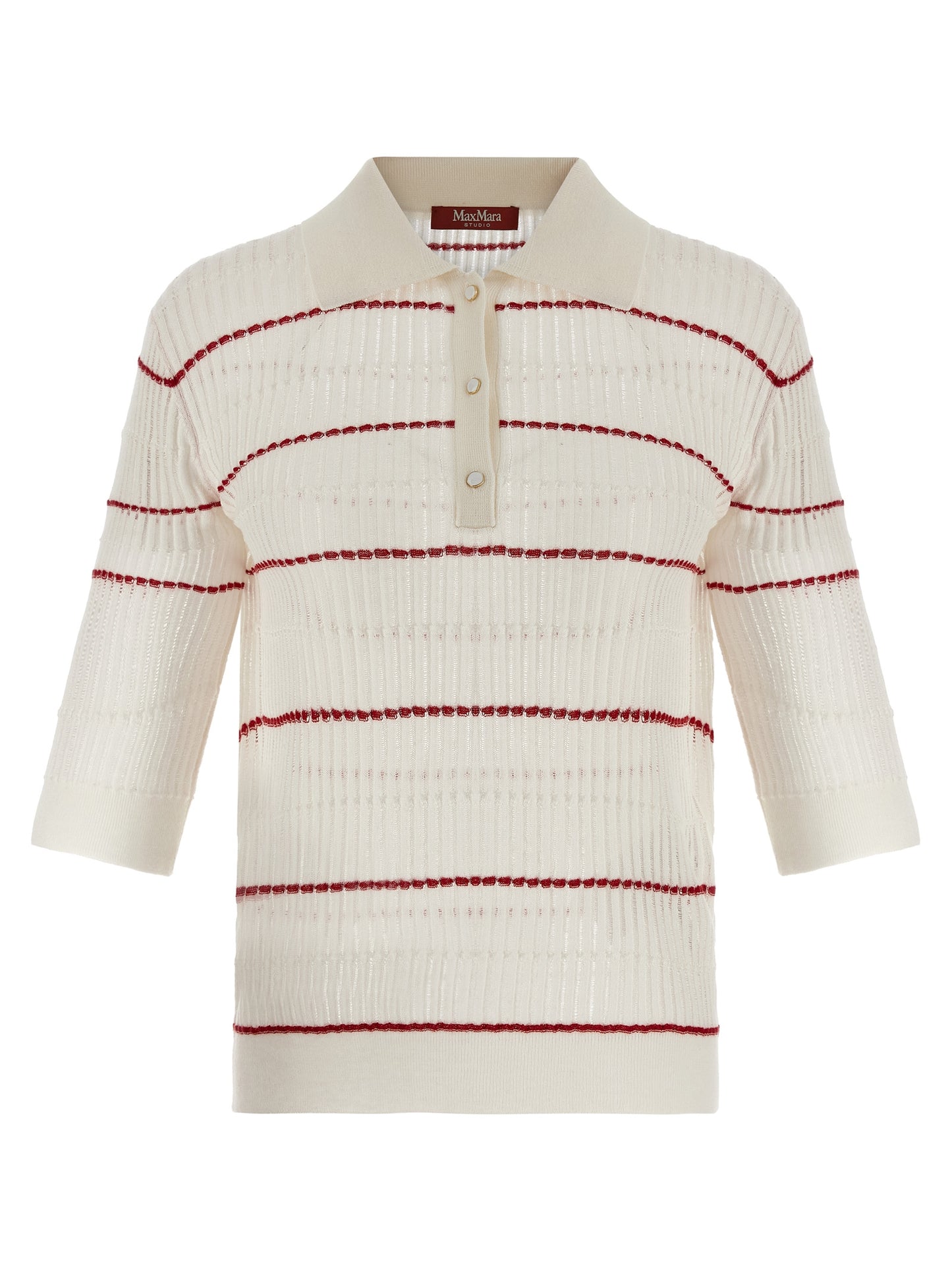 White Silk Polo Shirt