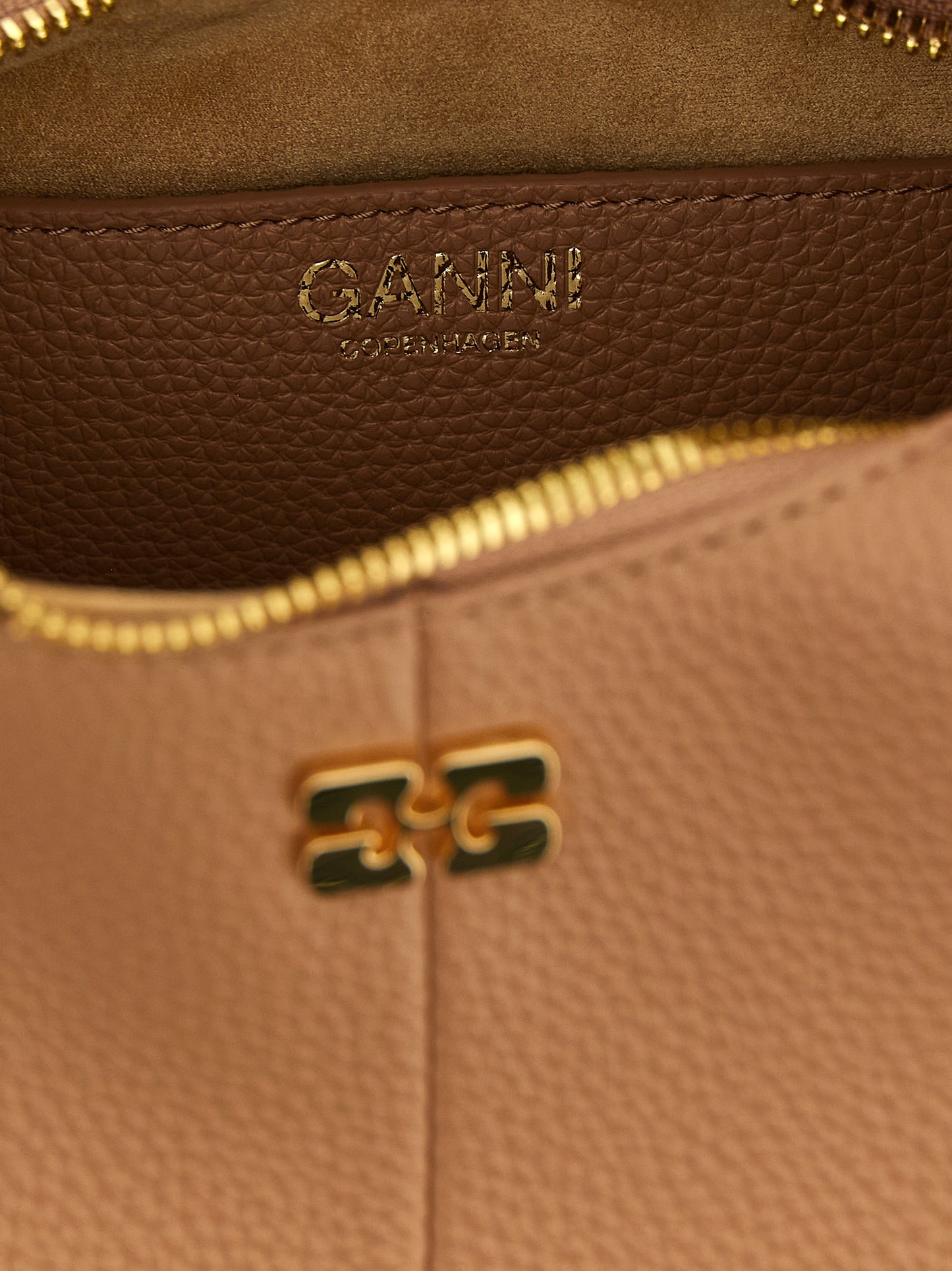 Beige Polyester Handbag