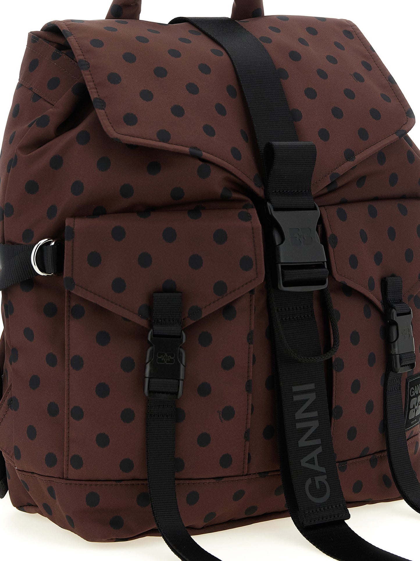 Brown Recycled Polyamide Backpack