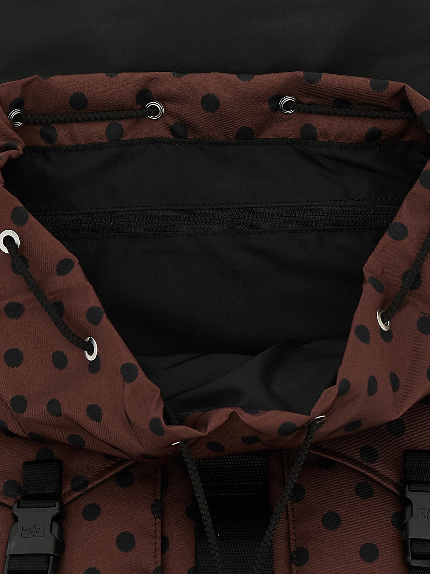 Brown Recycled Polyamide Backpack