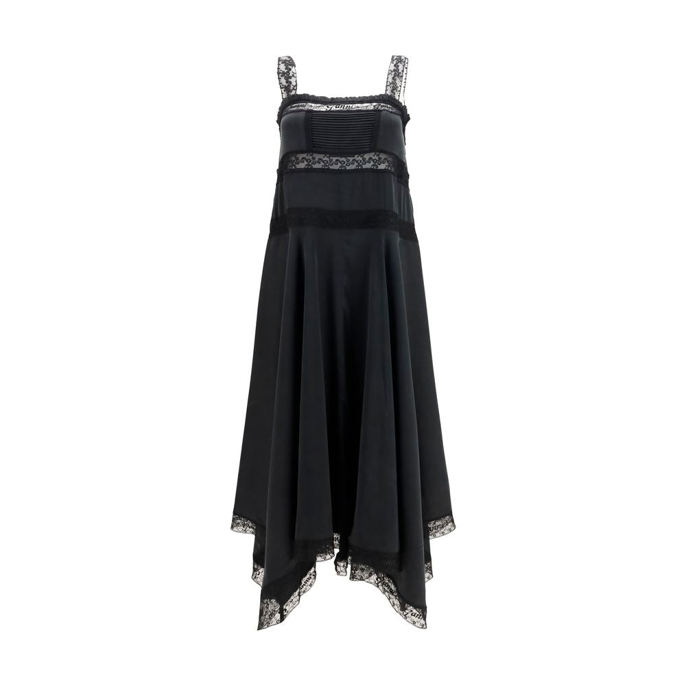 Black Silk Casual Dress