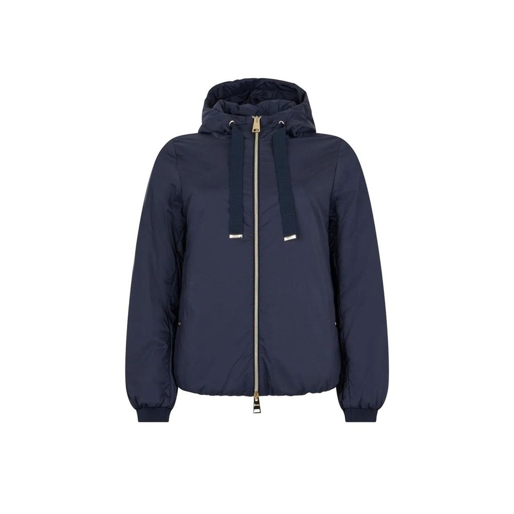 Blue Polyamide Full-Length Jacket