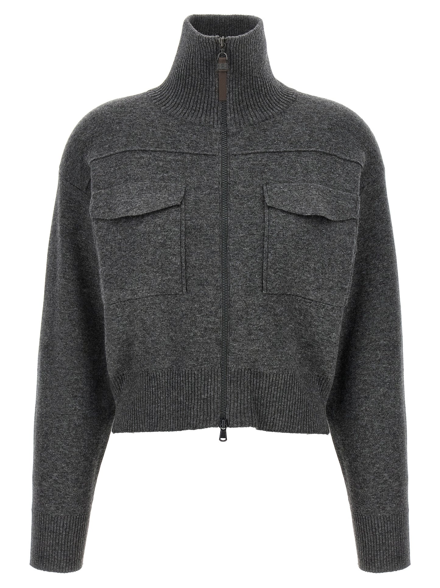 Gray Cashmere Cardigan