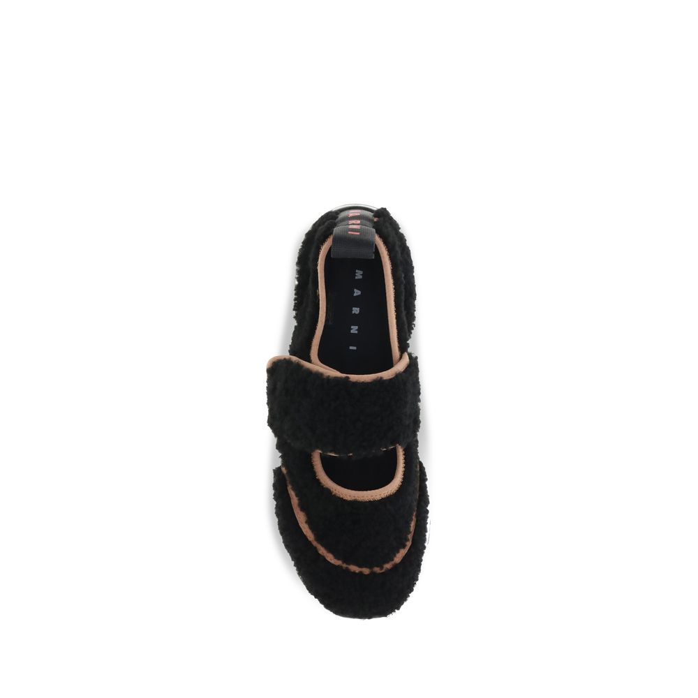 Black Polyamide Athletic Sneakers
