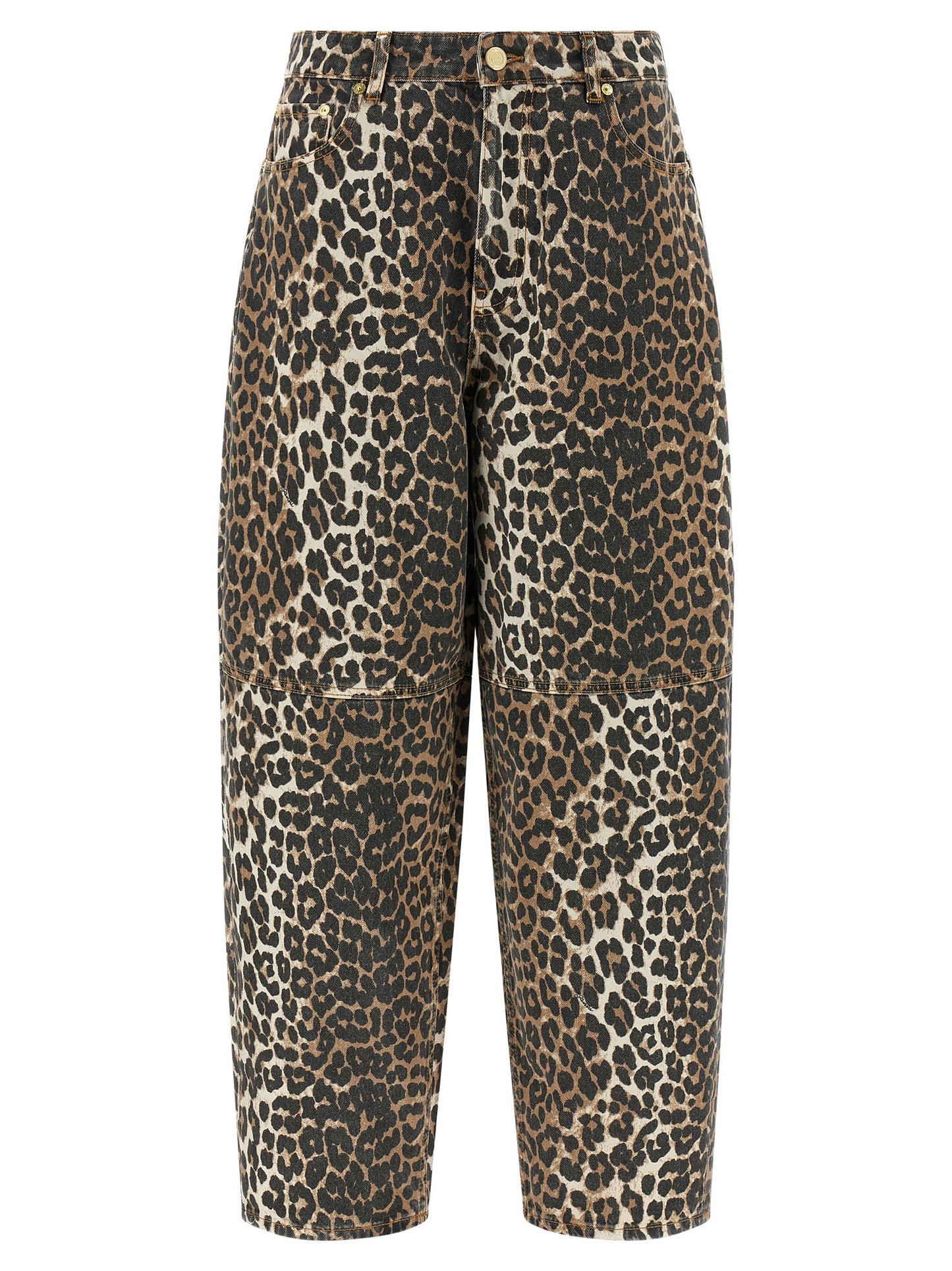 Brown Organic Cotton Cropped Jeans