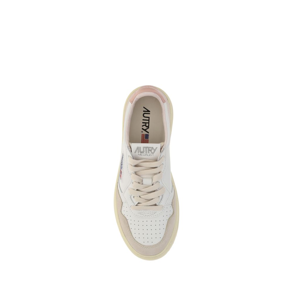 White Calf Leather Bos Taurus Athletic Sneakers