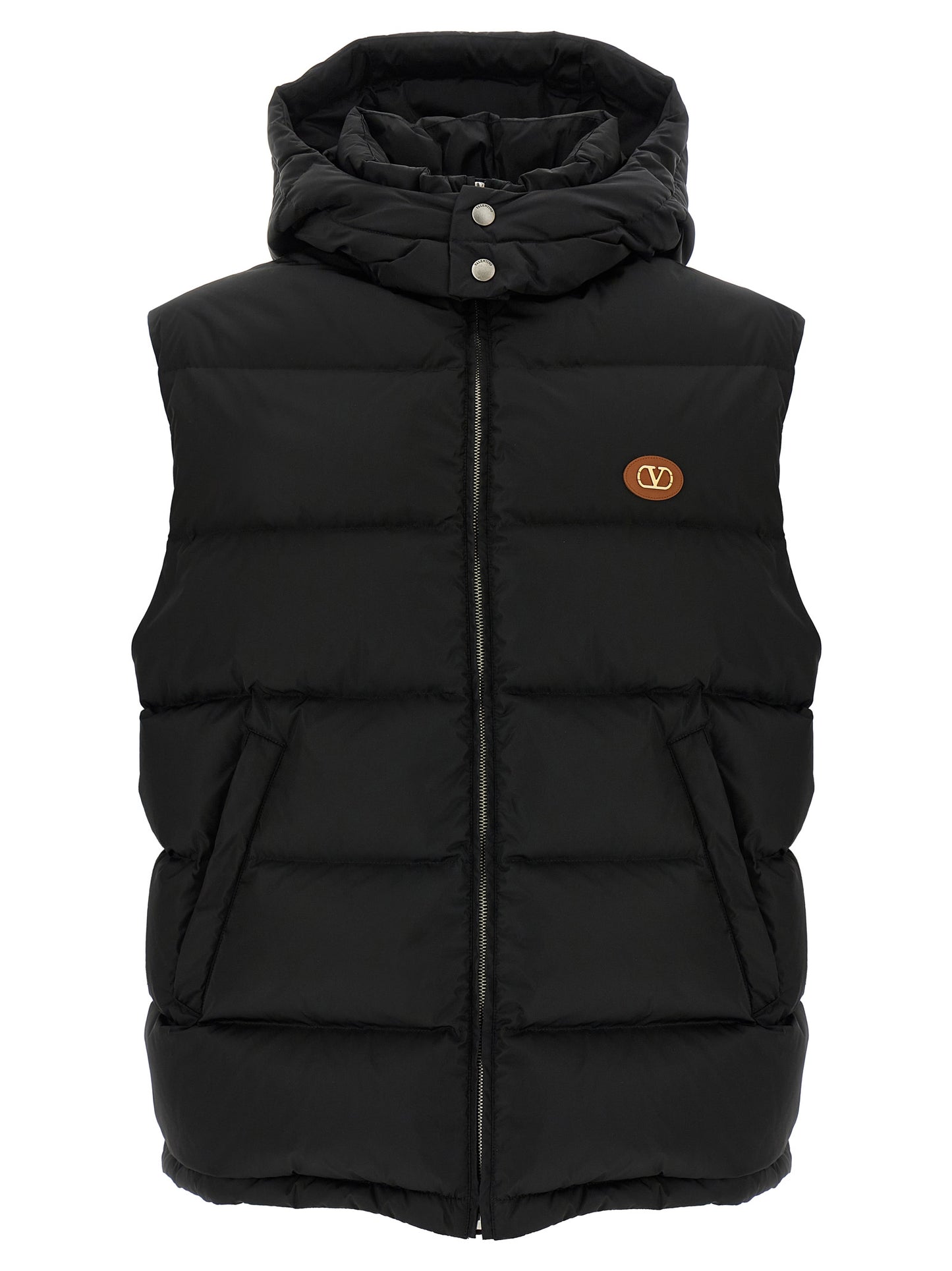 Black Polyamide Sleeveless Jacket