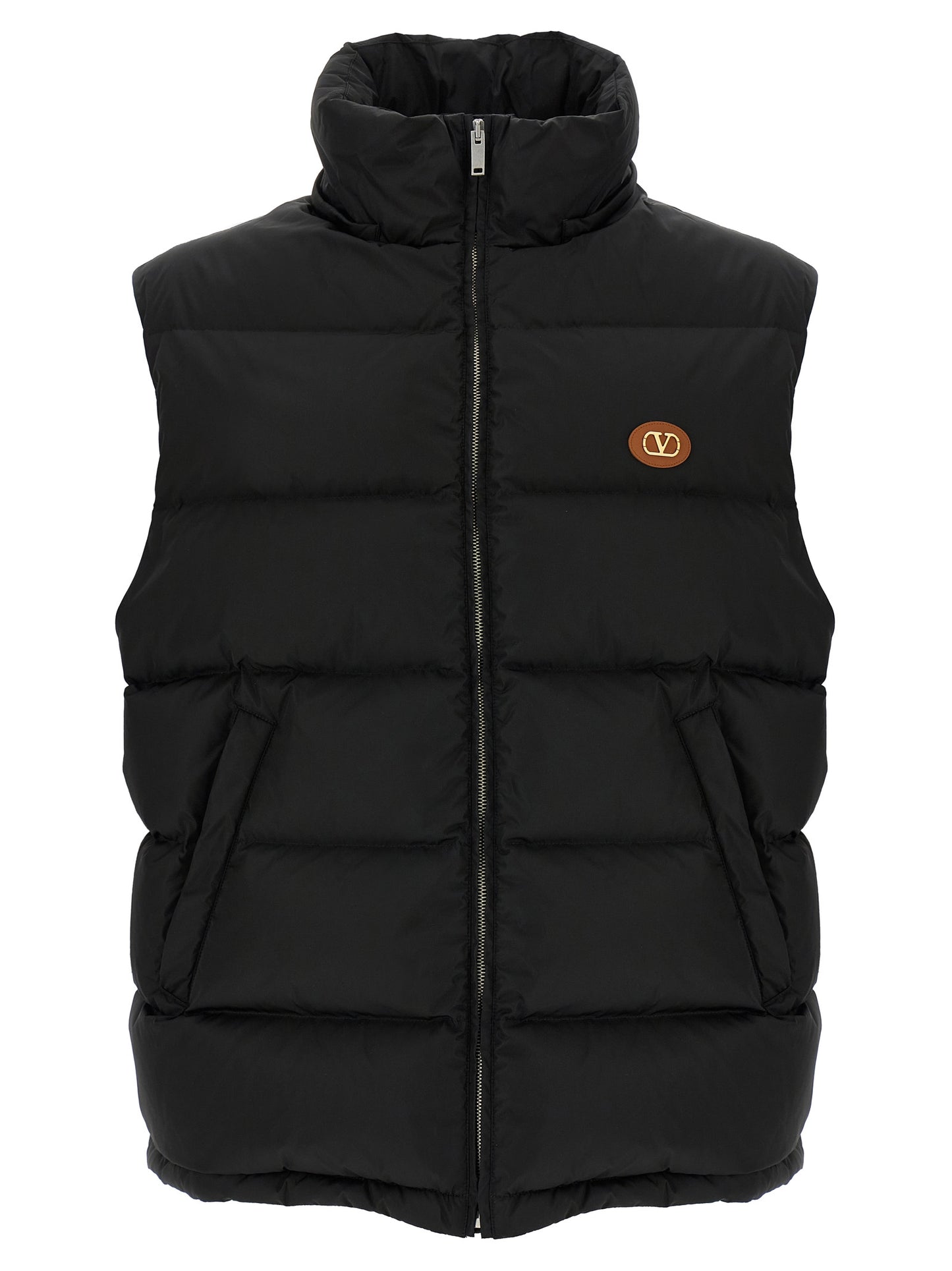 Black Polyamide Sleeveless Jacket