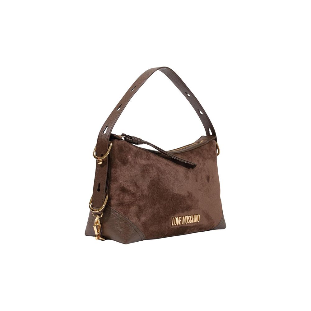 Brown Polyester Handbag