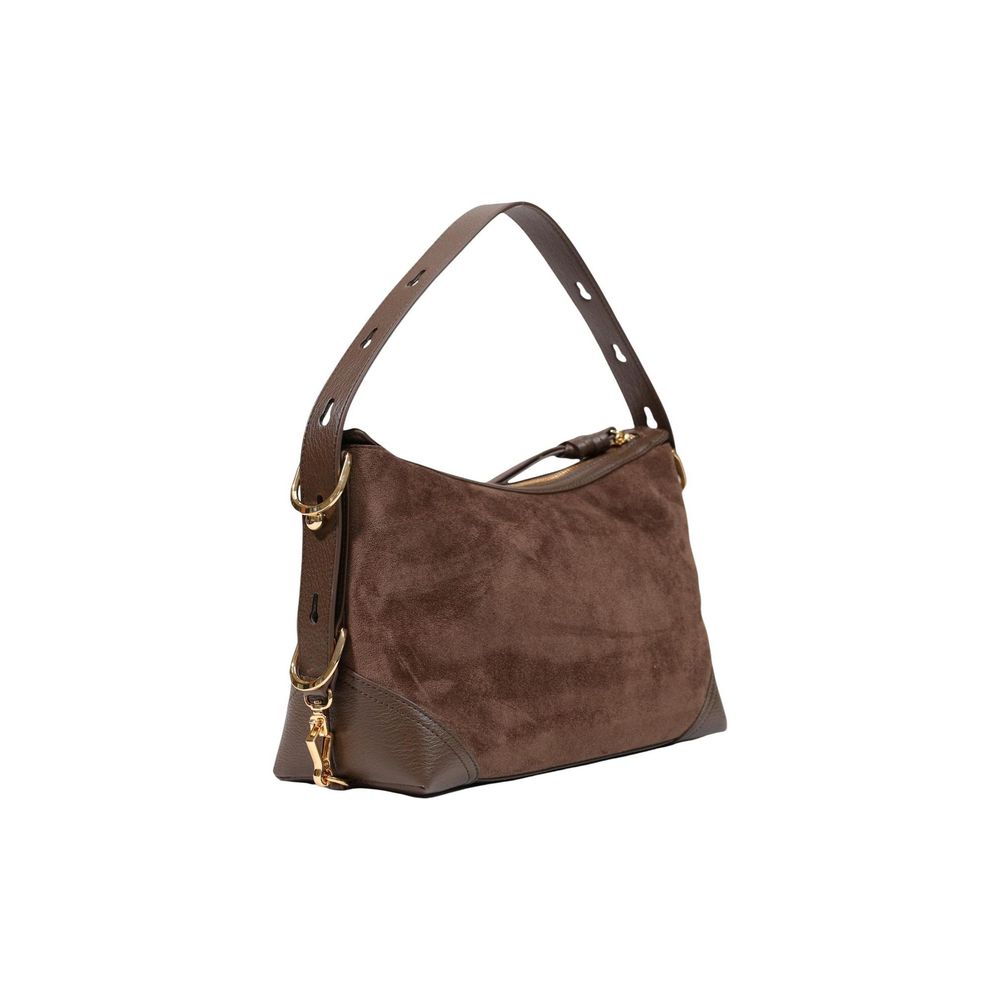 Brown Polyester Handbag