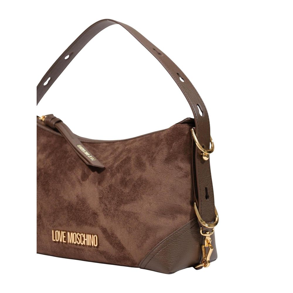 Brown Polyester Handbag