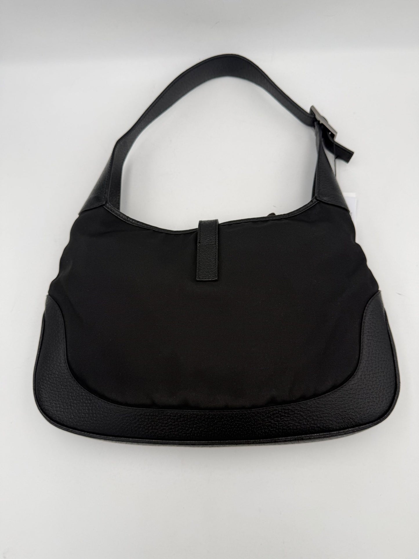 GUCCI JACKIE Leather and Canvas Handbag