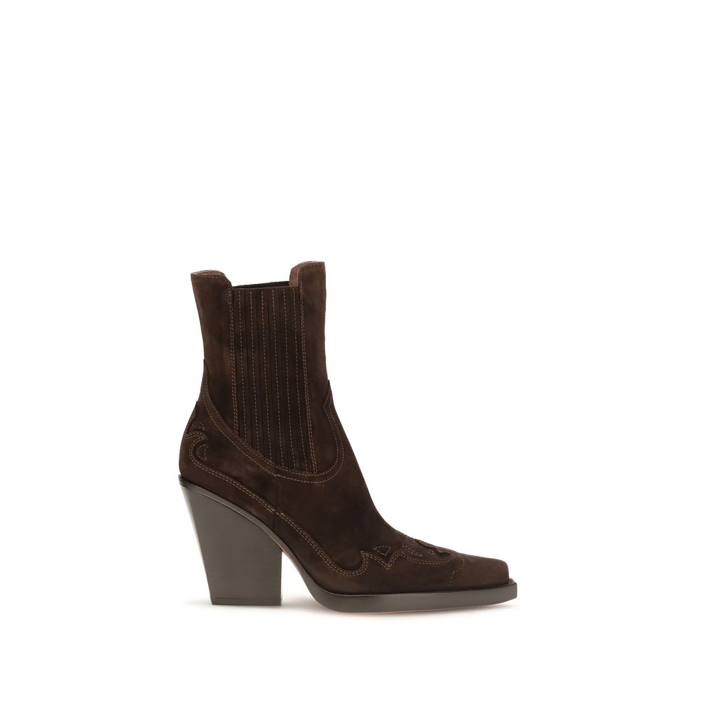 Brown Calf Leather Bos Taurus Ankle Boots