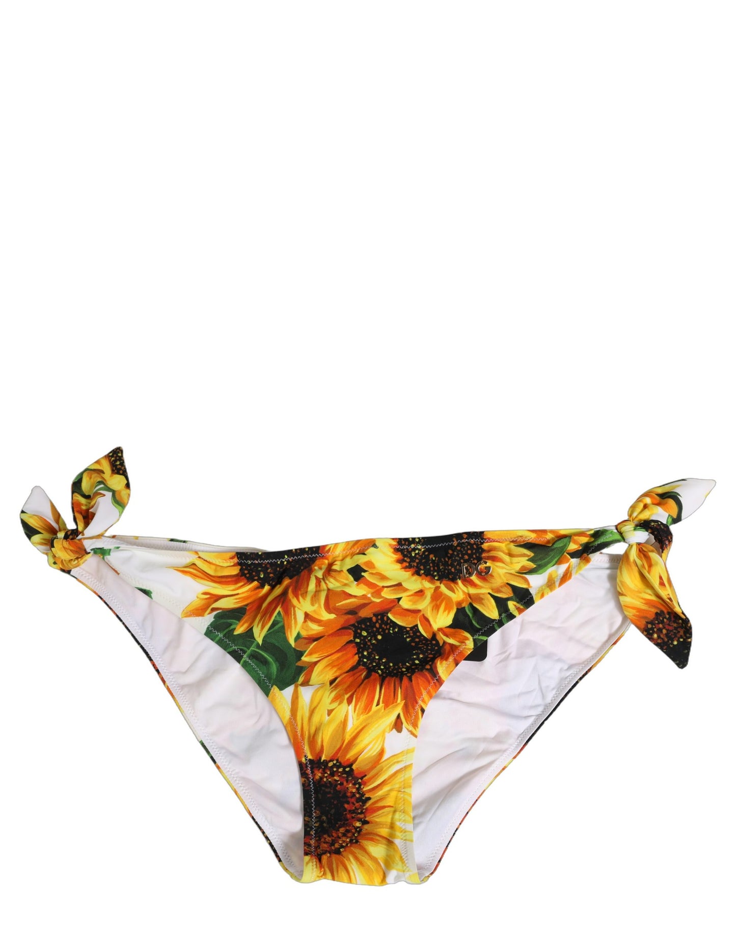 Yellow Nylon Sunflower Bikini Bottom Swimwear