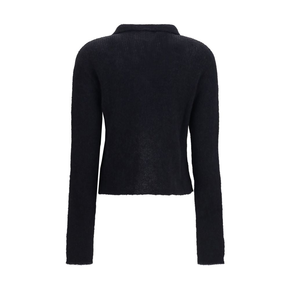 Black Alpaca Vicugna Pacos Cardigan