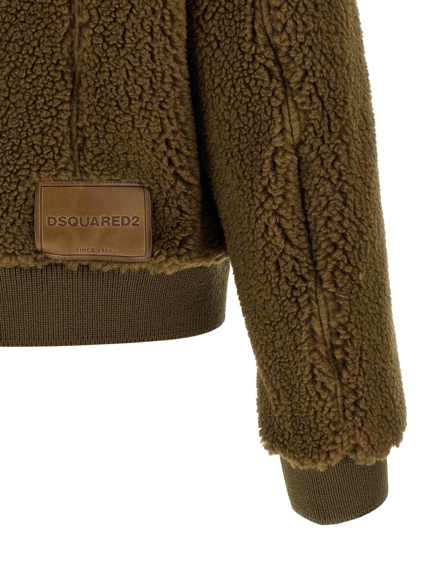 Brown Polyester Full-Length Jacket