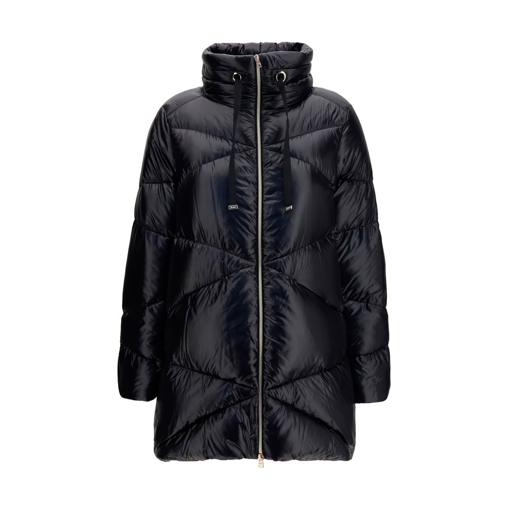 Black Polyamide Full-Length Jacket