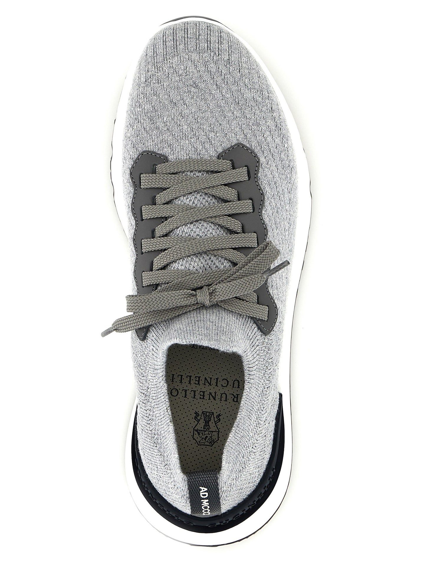 Gray Cotton Athletic Sneakers