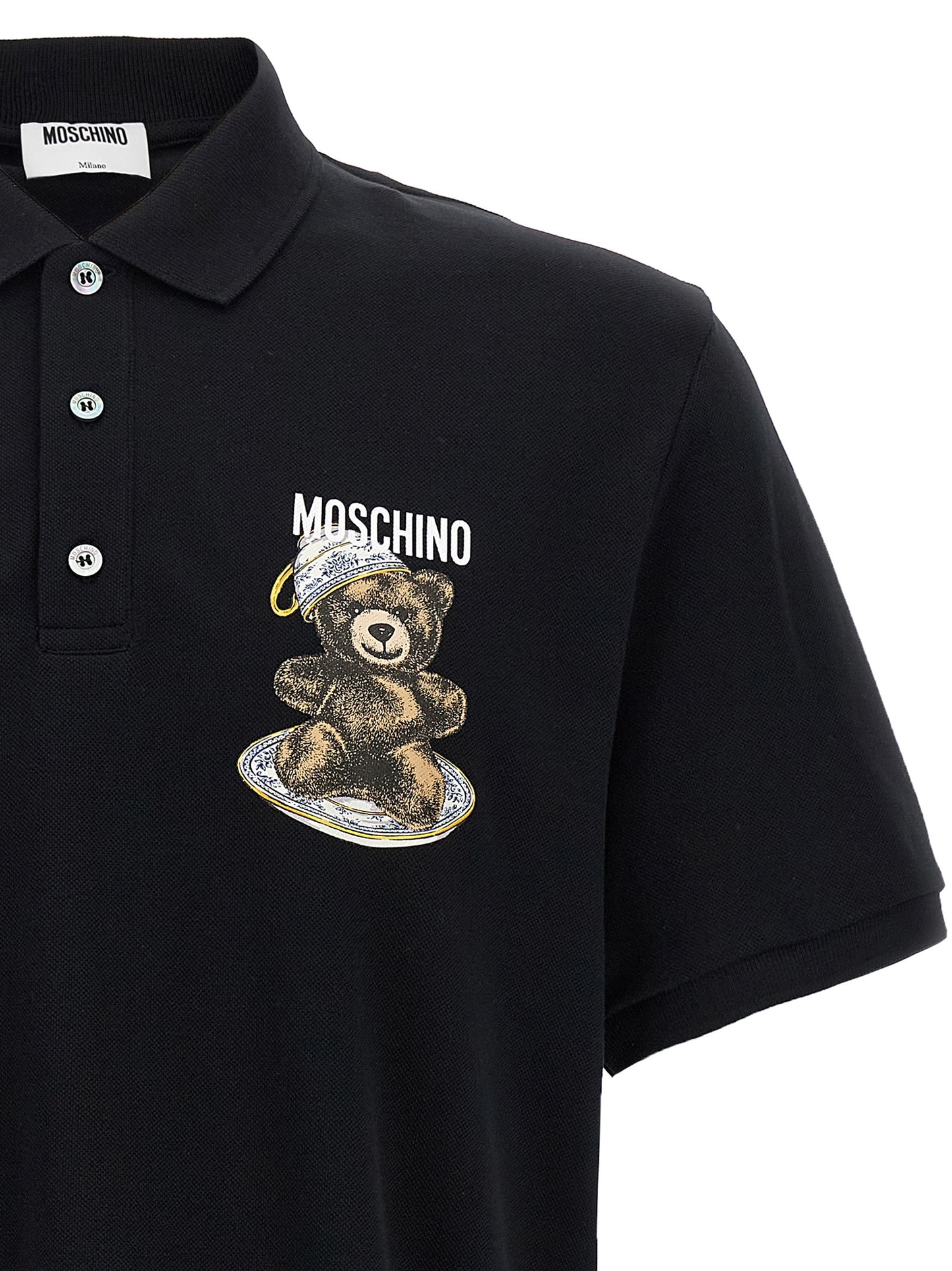 Black Cotton Polo Shirt
