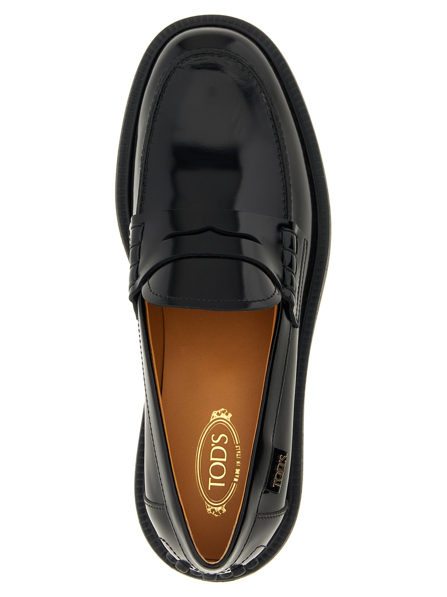 Black Calfskin Slip-On Loafers