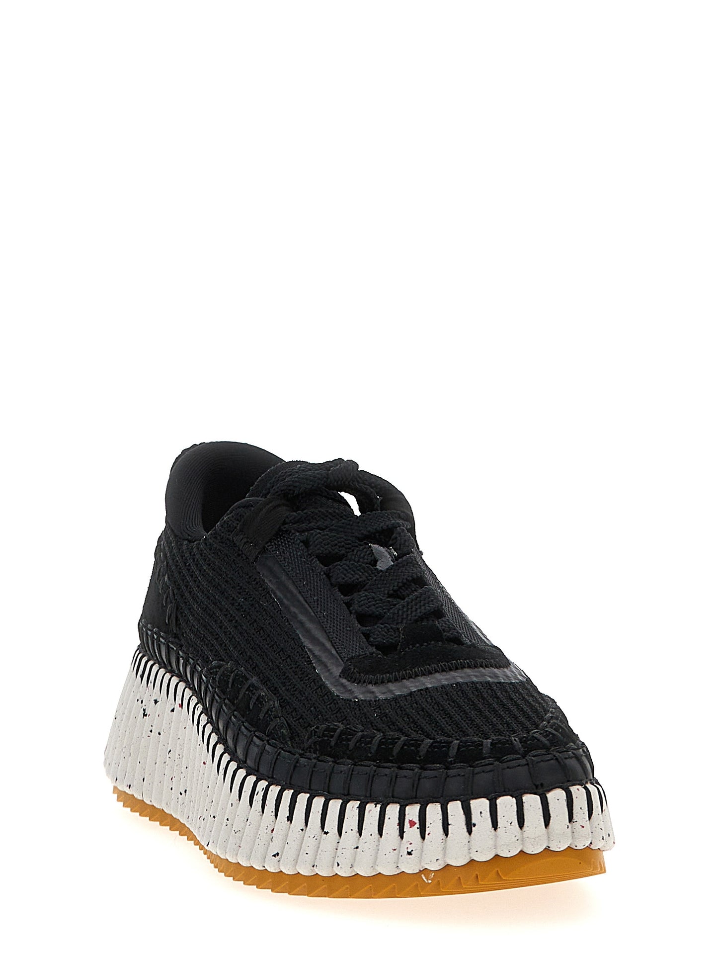 Bicolor Polyester Athletic Sneakers