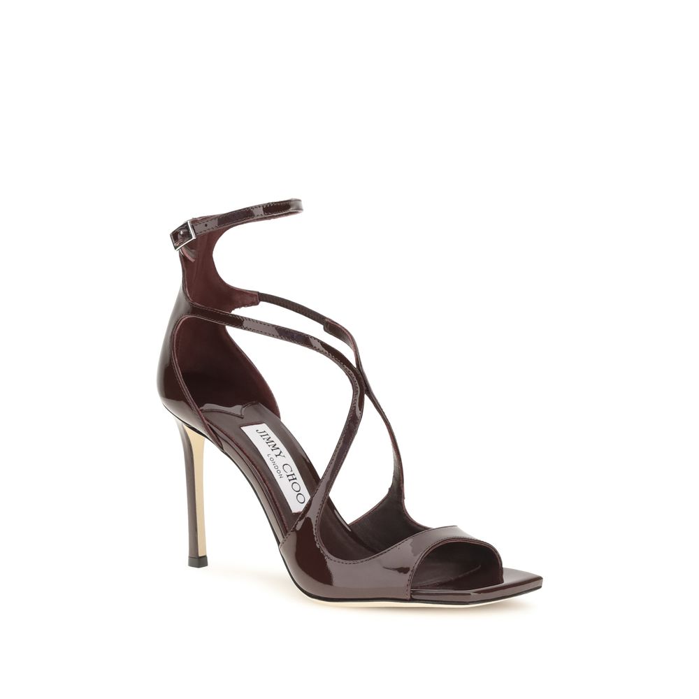 Brown Calf Leather Bos Taurus Stiletto Heel Sandals