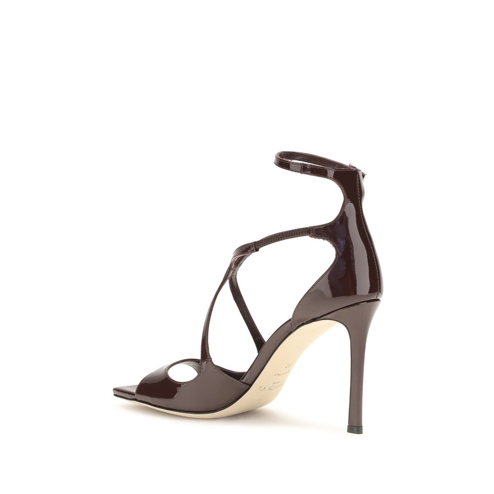 Brown Calf Leather Bos Taurus Stiletto Heel Sandals
