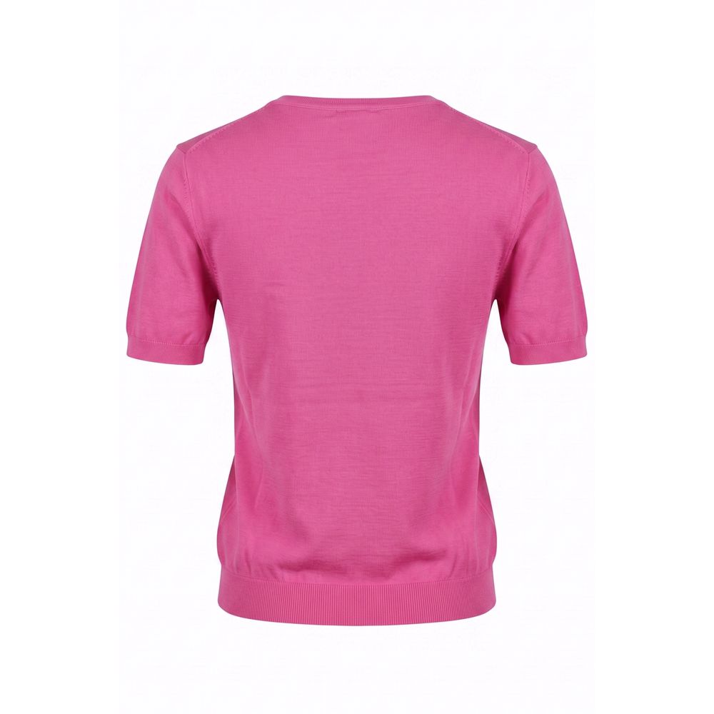 Pink Cotton Women Sweater
