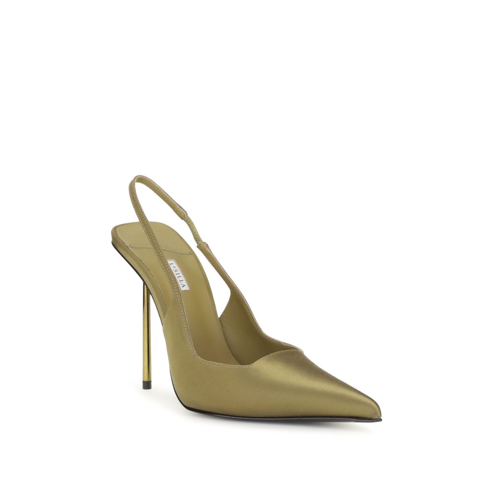 Bicolor Silk Pumps